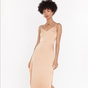 Nasty Gal-Satin My Opinion Midi Dress